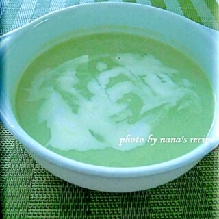 冷凍のグリーンピースで★冷たいグリーンスープ